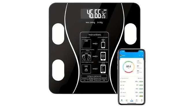 Smart Digital Bathroom Weighing Scale with LED - 3 Colours