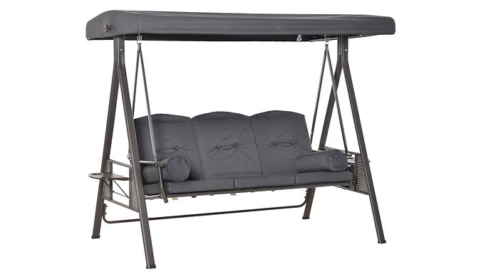 3-Seater Canopy Swing Chair – 2 Colours Deal Price £279.99