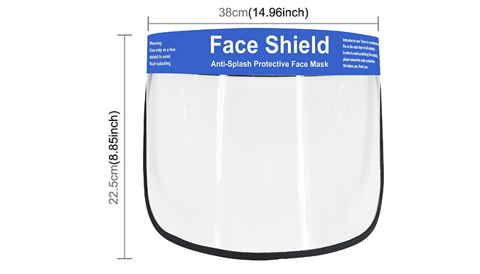 Anti-Splash Clear Face Shield Deal Price £9.99