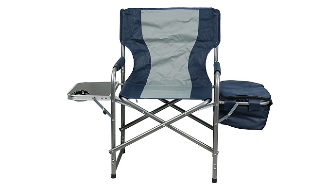 Folding Camping Chair with Side Table & Cooler Bag