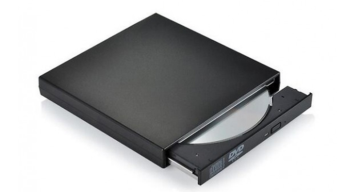 2-in-1 External DVD/CD Reader and Burner - Black or White