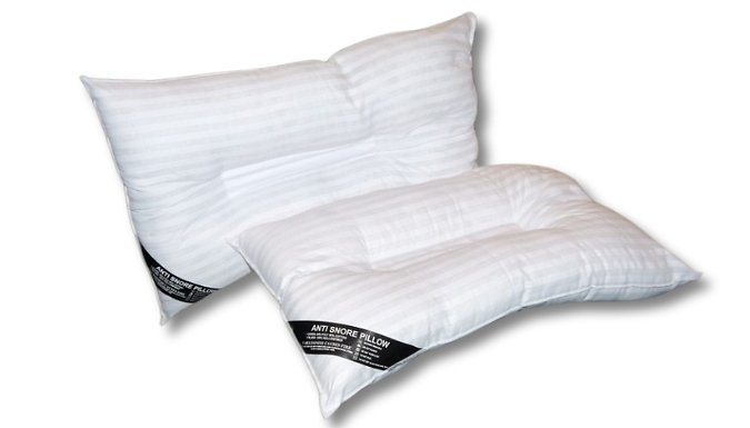 1, 2 or 4-Pack of Hotel Stripe Anti-Snore Pillows