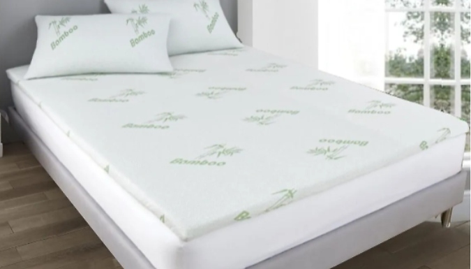 Bamboo Memory Foam Mattress Topper - 2 Depths, 4 Sizes!