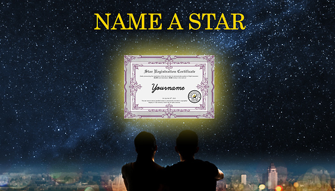 Personalised 'Name A Star' Certificate