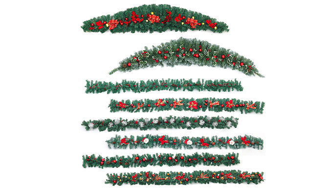 Christmas Artificial Garland Wreath - 4 Designs