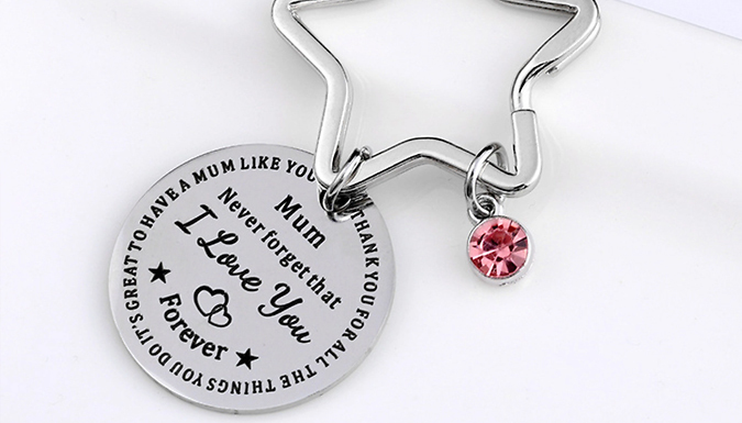 Mother's Day Star Keyring With Gem