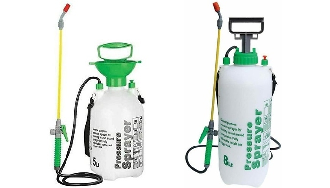 Knapsack Pressure Sprayer for Weed Killer & Cleaning - 5L or 8L