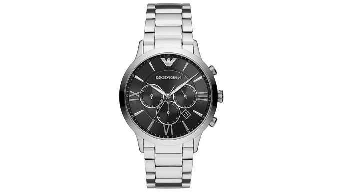 Men's Emporio Armani Black Chronograph Watch - AR11208