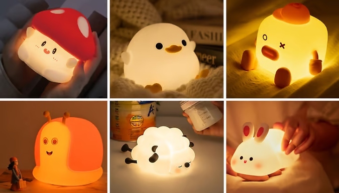 Rechargeable LED Silicone Night Light - 7 Styles