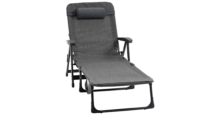OutSunny Folding Chaise Lounge Chair - 2 Colours