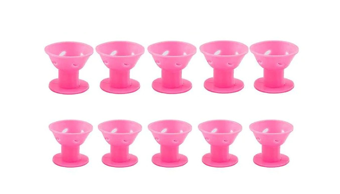 10 Heat-Free Silicone Sleeping Curlers - 2 Colours