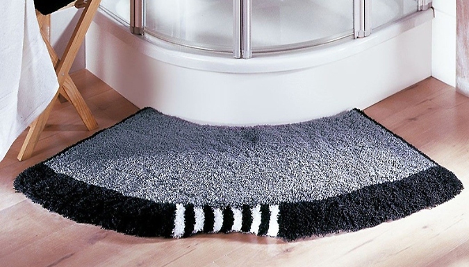 Non-Slip Semi-Circle Shower Mat - 6 Colours & 2 Sizes