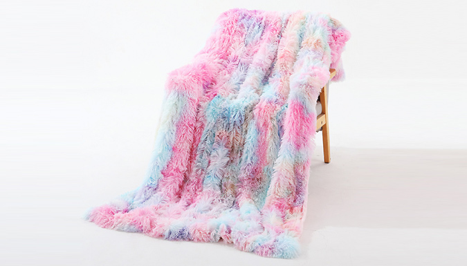 Plush Reversible Throw Blanket - 6 Colours & 2 Sizes