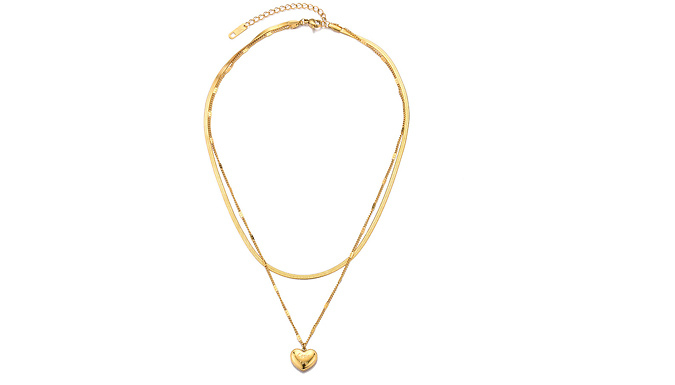 Double Row Heart Necklace