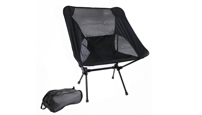 1 or 2 Pack Portable Folding Camping Chairs - 6 Colours!