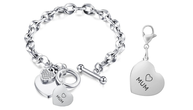 Heart Toggle Mum Bracelet Gift Set - Encrusted with Crystals From Swarovski. from Go Groopie IE
