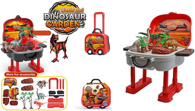 Whooptrading Dinosaur Garden Trunk Playset