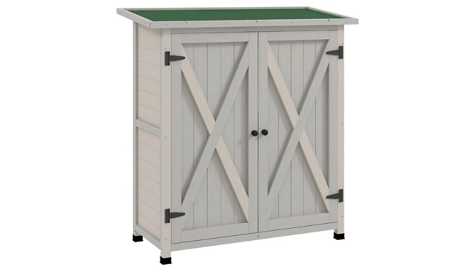 Compact Wooden Storage Shed!