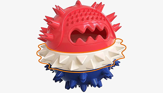 Pet Squeaky Food Dispensing Chew Toy - 3 Colours