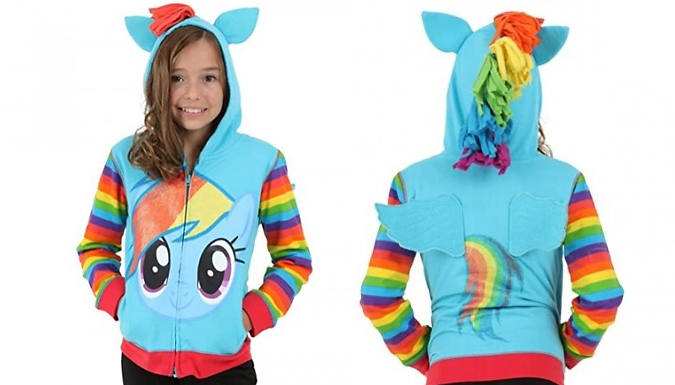 Children's Rainbow Pony Hoodie - 3 Colours & 6 Sizes