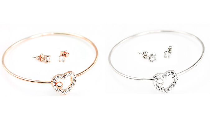 Eira Wen Oberon Bracelet & Earrings Jewellery Set - 2 Colours