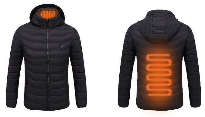 ThermaWrap Unisex Heated Winter Windbreaker Jacket - 2 Colours & 6 Sizes