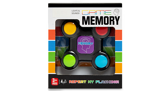 Light-Up Handheld Memory Game With Sounds & Batteries