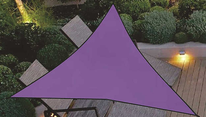 3m or 4m UV-Resistant Triangular Garden Sun Shade - 5 Colours