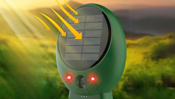 Ultrasonic Solar Animal Deterrent Repeller - 1, 2 or 4-Pack!