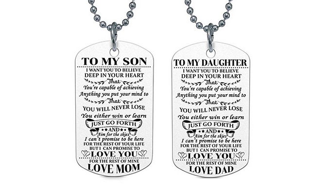 Marcus Emporium 'To My Son' And 'To My Daughter' Necklace - 4 Designs