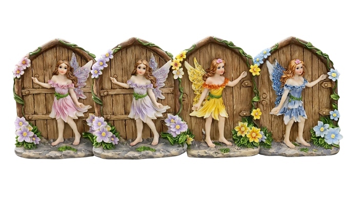 Miniature Sparkle Fairy Door Ornaments - 1 or 4-Pack!
