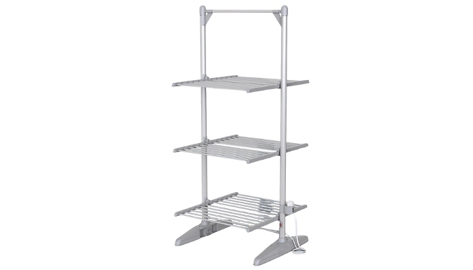 3-Tier Heated Foldable Clothing Airer - 30KG Capacity!