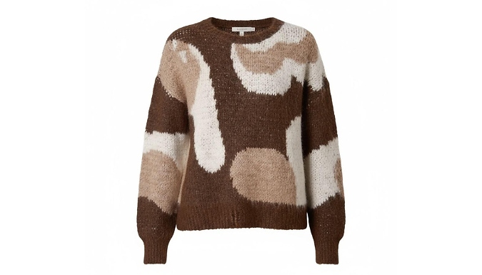 Abstract Hearts Knit Jumper - 4 Sizes