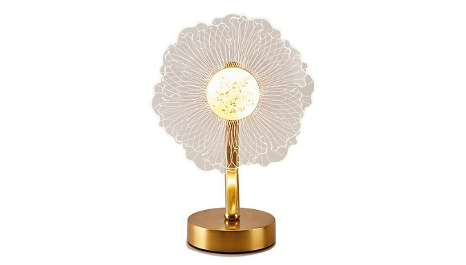 Acrylic Flower Shaped LED Desk Lamp - 6 Designs!