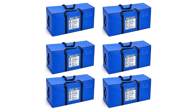 Heavy Duty Waterproof Storage Bags - 6 Pack