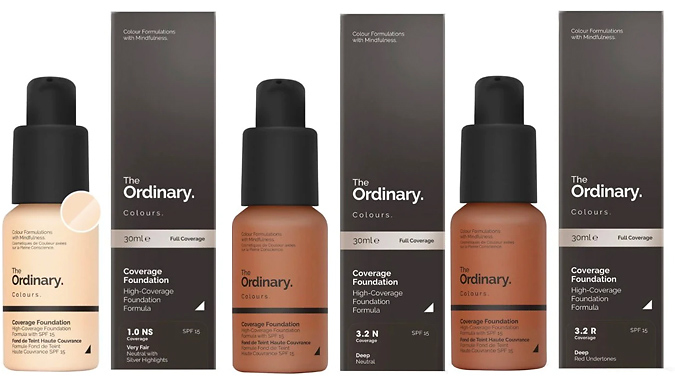 The Ordinary High-Coverage or Serum Foundation - 10 Options