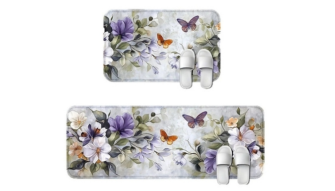 Printed Non-Slip Kitchen Mat - 5 Designs & 2 Sizes