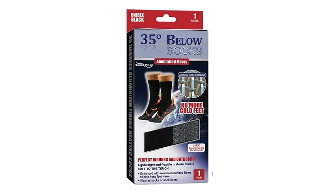 Aluminised Fibre Self-Heating Socks - 1, 2 or 3-Pack!
