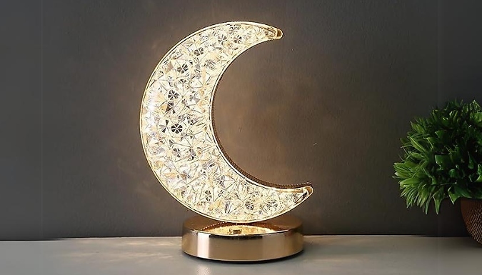 Shaped Sparkly Desk Lamp with Gold Base - 4 Shapes!