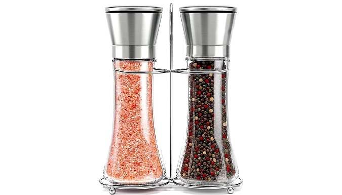 Willow & Everett Salt and Pepper Grinders with Stand