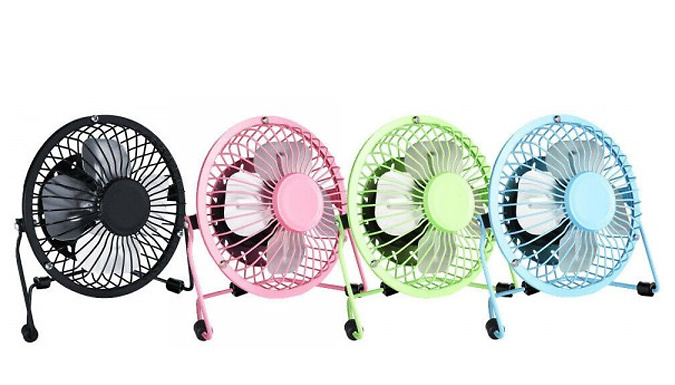 USB-Powered Mini Desk Fan - 4 Colours