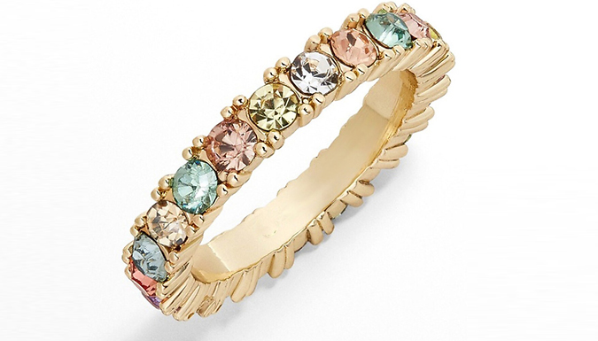 Crystal Multi-Coloured Ring With Swarovski Elements