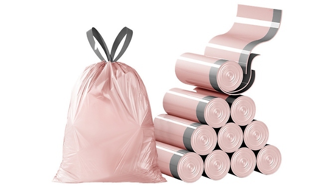 Pink Household Thickened Drawstring Bin Bags - 50 or 100 Pack!