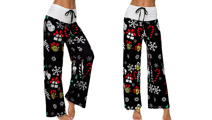Christmas Print Lounge Pants - 4 Colours & 4 Sizes from Go Groopie