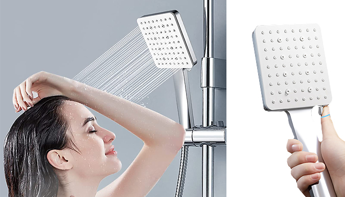 High-Pressure 6-Mode Square Shower Head