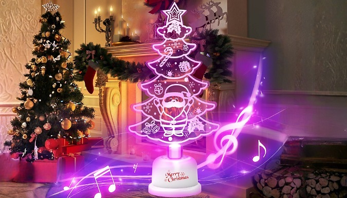 Christmas-Themed Musical Acrylic Light - 4 Designs!