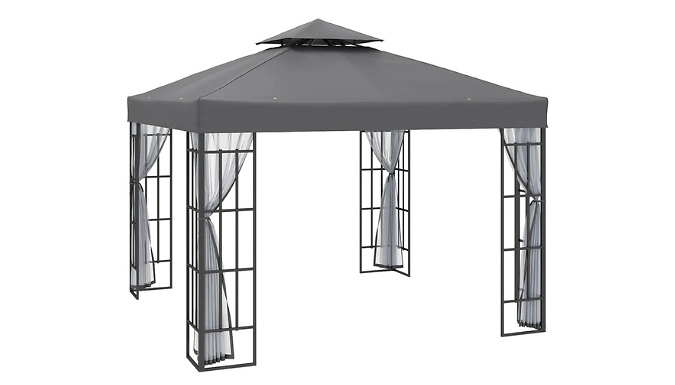 Outsunny Patio Pavilion with Mosquito Netting - 3 X 3M!