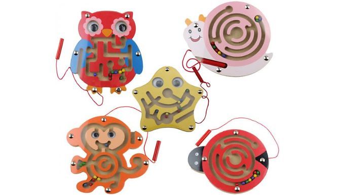 Wooden Magnetic Pen Maze Toys - 12 Designs