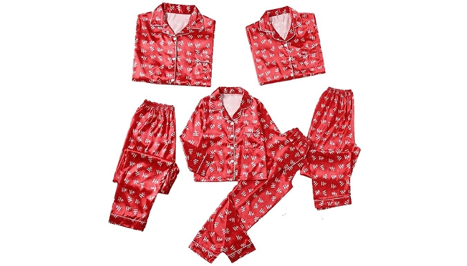 Family Matching Satin Christmas Pyjamas - 3 Designs, 12 Sizes