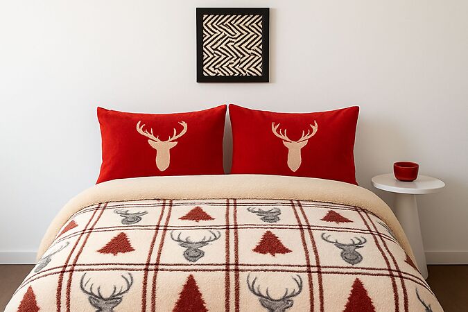 Teddy Fleece Stag Duvet Set – Soft, Cosy & Stylish